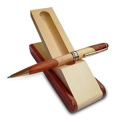 China Pen Luxury Wooden Ballpoint Pen Promotional Gift Set With Business Pen Case Display, Nice Writing Pen With Box And Gel Ink Refills for sale