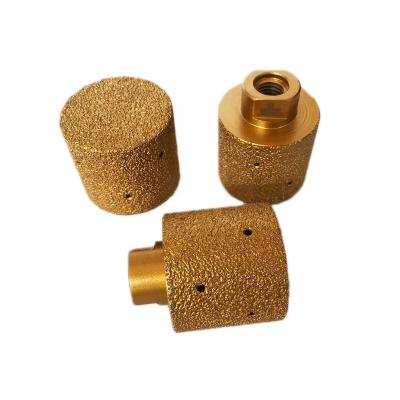 China 2 Inch Diamond Drum Wheel 50mm Finger Vacuum Welded Polishing Milling Bits With M14 Thread BX for sale