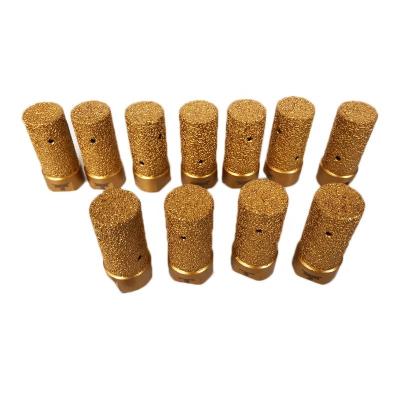 China 1 Inch Diamond Drum Wheel 25mm Finger Vacuum Welded Polishing Milling Bits With M14 Thread BX for sale