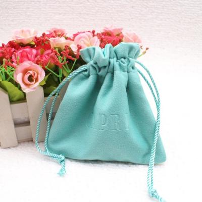 China Recyclable Custom Gift Bags Double Layer Drawstring Jewelry Pouch Microfiber Bag With Satin Lining Pockets for sale