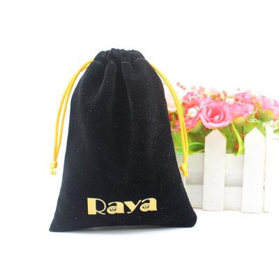 China Portable Personalized Jewelry Wholesale Travel Design Velvet Jewelry Drawstring Bag Packaging Bags for sale