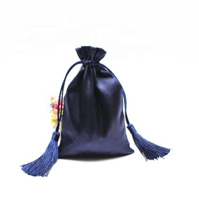 China Wholesale Custom Satin Customized Drawstring Storage Pouch Bag Eco-friendly Print Logo Hair Extension Bag for sale