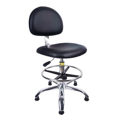 China Adjustable PU Leather Chairs Clean Room Office Fabric ESD Safe Lab Chairs for sale