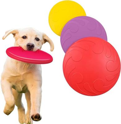 China Red Purple Dog Training Interactive Toy Puppy Flyer Toy Dog Flying Saucer for sale