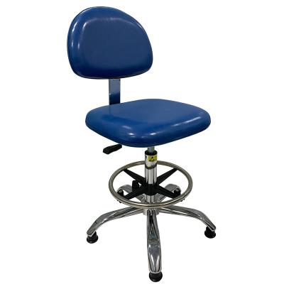 China Anti-Static PU Leather Chairs for Cleanroom and Lab Work with ESD Protection and PU Foam for sale