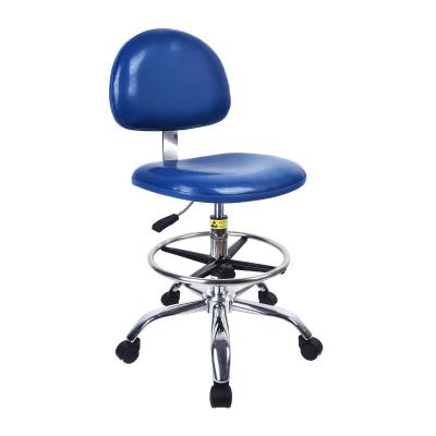 China Backrest Height 20 Inches PU Leather Industry Chairs With ESD Protection For Workshop for sale