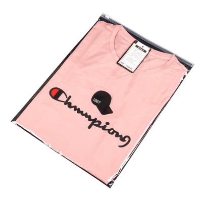 China Security Factory Custom Plastic Packages Garment Ziplock Bags Black Frosted Zipper Printed Garment Fabric Sock T-shirt Packing Bag for sale