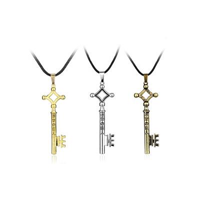 China FASHION Anime Attack on Titan Statement Tongue Key Metal Cosplay Pendant Jewelry Toy Anime Figure Necklace for sale