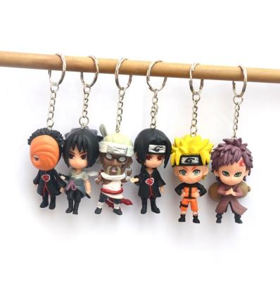 China Promotional Gift Souvenir Anime 6 Styles Sasuke Itachi Kakashi Naruto Keychains for sale