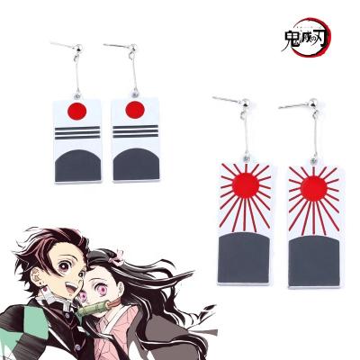 China HOT Anime FASHIONABLE japan earrings demon slayer ladies jewelry accessories demon slayer cosplay ear hook for sale