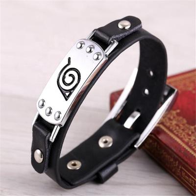 China FASHIONABLE Leather Bracele For Men Anime Naruto Bracele Bracelets Naruto Bangles Wristbands for sale