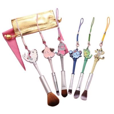 China Lovely Flat Brush Animals Women Cosmetic Brush Eyeshadow Concealer Lip Brush Christmas Gift 21 Pokemon Style GO Makeup Brushes for sale