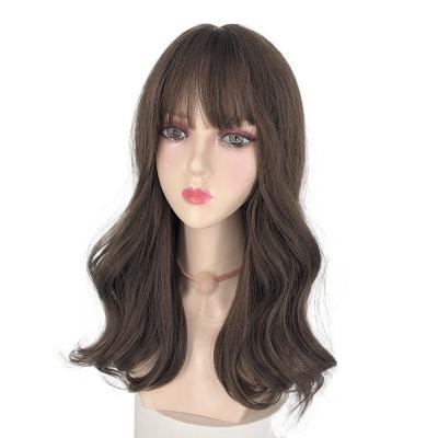 China A fluffy Afro wig Europe and the United States in long curly hair female high temperature silk large set African black wave wig for sale