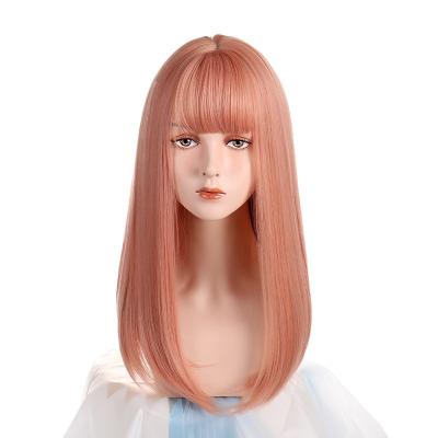 China Fluffy Afro wig female straight hair traceless invisible traceless head one long full set red hair long curly hair big fluffy natural wave net beautiful long for sale