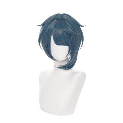 China Water wave Yuanshen each series Xingqiu cosplay wig, slightly arched scalp, character model for sale