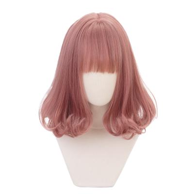 China Wholesale Daily Straight Hair Wig Qiancoshair Style Pink Bob Short Wig Synthetic Hair Wig For Women for sale