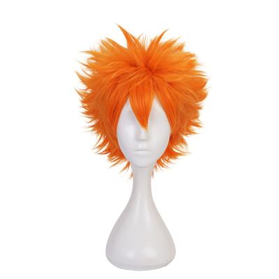 China Haikyuu Hinata Shoyo Anime Qiancoshair Wig Synthetic Hair Wig Short Orange Wig Wholesale Cosplay Short Wig For Men for sale