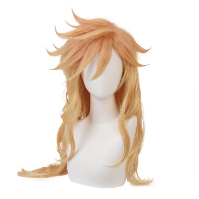 China Anime Wig Wholesale Qiancoshair Cosplay Demon Slayer: Kimetsu No Yaiba Douma Cosplay Wigs High Temperature Fiber Orange Cos Wig Hai Synthetic Hair for sale