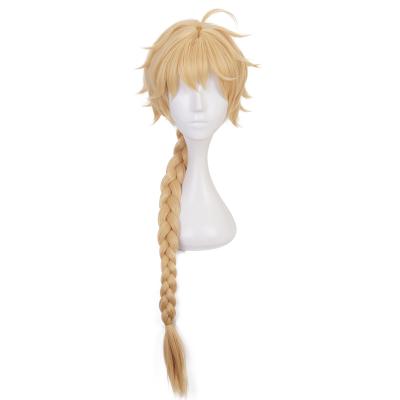 China Cosplay Wig With Qiancoshair Game Wholesale Qiancoshair Game Genshin Impact Long Braid Synthetic Hair Wig Beige Cosplay Wig For Halloween Cosplay Party for sale