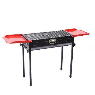 China Newest design easily compiled high quality and low price black car grill family party metal grill bbq foldable stand for sale