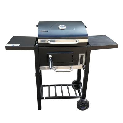 China Factory Outlet High Quality Easily Assembled Portable Charcoal BBQ Grill Cart Smoker BBQ Grill with Side Table for Outdoor 5 People for sale