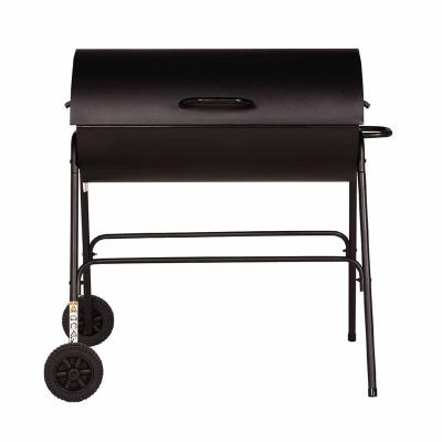 China Easily Assembled High Quality Charcoal Oil Can BBQ Smoker Grill with Heater Rack for About 10 People Garden Gathering for sale