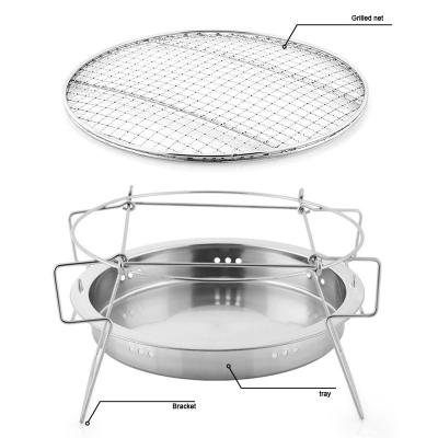 China Easily Assembled High Quality Iron BBQ Grill Increased Metal Mesh Camping and Stainless Steel Outdoor Cooking BBQ Grill for sale