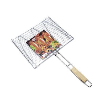 China Low Price Iron BBQ Grill Wire Mesh Net Fish Grill Checken Rotisserie Clip Size 3 Easily Cleaned Medium Fish for sale