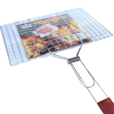 China Factory Manufacturer Mobile Outdoor BBQ Tool Portable BBQ Mesh Grill Easily Cleaned for sale