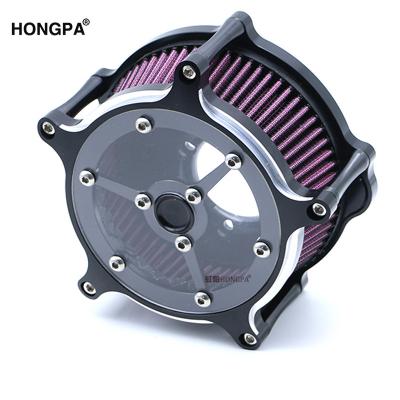 China Aluminum Alloy+glass Aluminum Alloy Motorcycle Air Cleaner Intake Filter For Harley Sportster XL883 1200 1991-2016 for sale