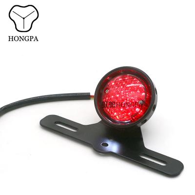 China Metal+ABS+LED Light Universal 12V Motorcycle Rear Stop Led Light License Plate Light For Cafe Racer F650 F630 ATV for sale