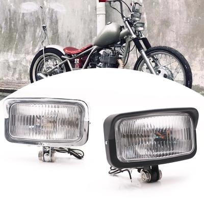 China Driving Lihgt Vintage Rectangle Motorcycle Headlight Assembly For Traveling Cafe Racer Chopper Bobber for sale