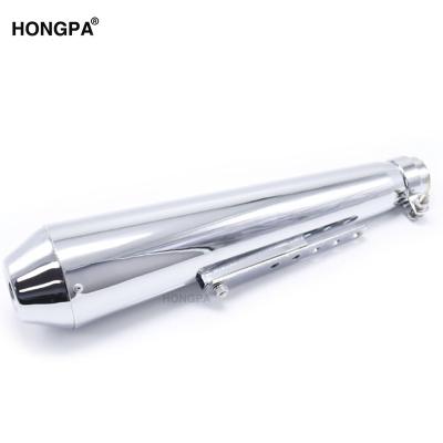 China Stainlsess Steel 45mm Vintage Motorcycle Exhaust Muffler Pipe For Cafe Racer for sale