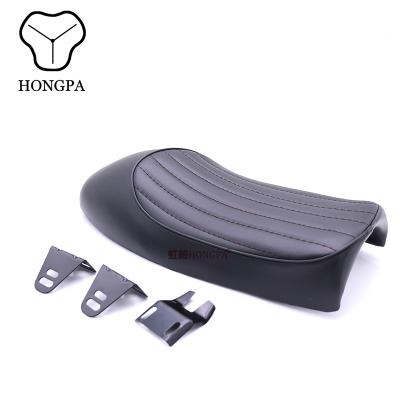 China PU+Iron Bracket+sponge+plastic Retro Baseplate Motorcycle Hump Cushion Seat 53cm Vintage Passenger Seat Cover For CG125 CG150 Cafe Racer for sale