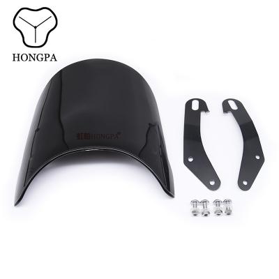 China Retro Plate + Metal Bracket 5-7 Inch Motorcycle Windshield Instrument Plastic Sun Visor Fit For Round Headlight for sale