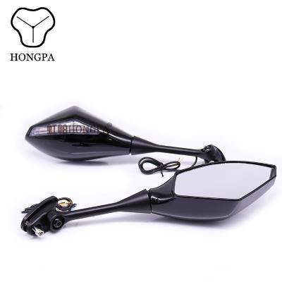 China ABS+metal bracket+led light+glass Rearview side mirrors with LED turn signals for Honda CBR 600 900 1000 rr CBR300R CBR500R CBR250R motorcycle for sale