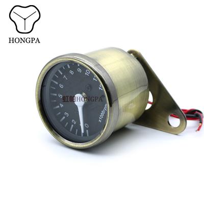 China 12000RPM LED Vintage Motorcycle Tachometer Tachometer Steel Gauge For CG Racer. motorcycle cafe larp for sale