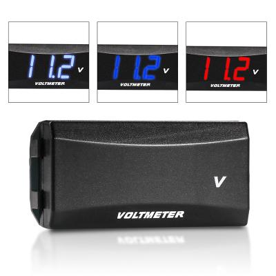 China ABS LED Digital DC 12-80V Motorcycle Vehicle Voltage Volt Panel Meter Display Voltmeter for sale