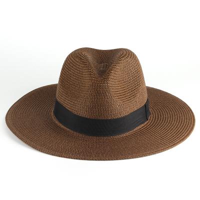 China Fashion\Ladies Wide Brim Panama Straw Hat Beach Hats For Sun Visor Sun Hat Wholesale Comfortable\Fashion Durable for sale