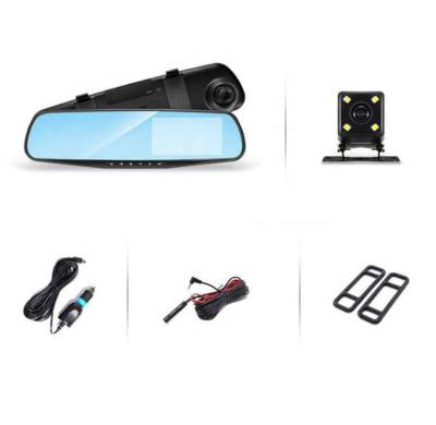 China Hot Selling NIGHT VISION Car Dvr Camera FHD 1080P Dash Cam 4.3 Inch Rear View Mirror VCR With Rear View Camera Camcorder for sale