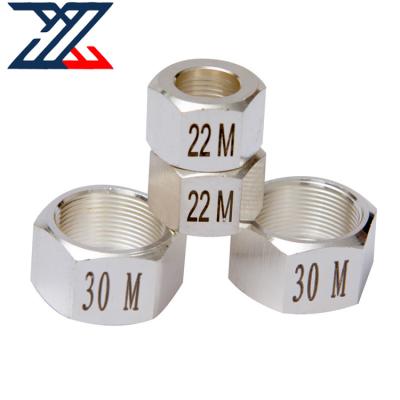 China TP304 316 Titanium 4 Axis CNC Production Machining Hexagon Nut for sale