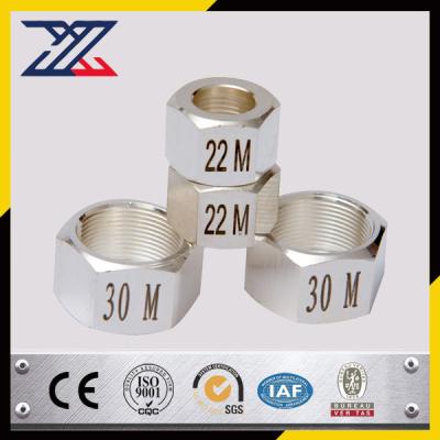 China Silver Coated Stainless Steel Nuts CNC Machining Processes For Metal Conduit for sale