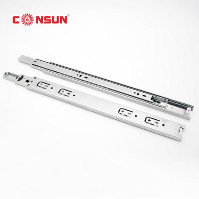 China Furniture 42mm Soft Narrow Extension 3 Ball Bearing Full Fold Drawer Slide for sale