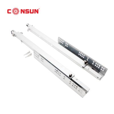 China Traditional Undermount Drawer Slides Soft Narrow Rail Heavy Duty Telescopic Drawer Slide for sale