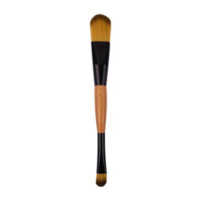 China Angular Blush Bamboo Handle Soft Synthetic Hair Dual Ended Multifunctional Concealer Brush Portable Eyeshadow Brushes Foundation Makeup Brush for sale