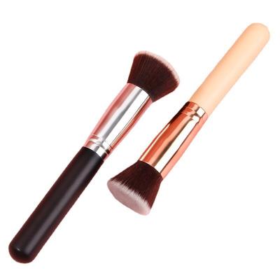 China Wholesale Cosmetic Powder Brush Flat Brush Base Comfort-grip Light Durable Rounded Base Brush for sale