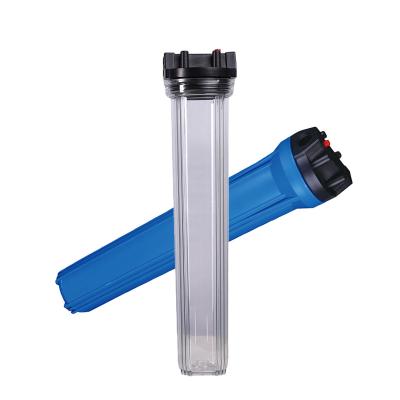 China Hotel Maker 5 10 20 Inch Whole House Big Blue Plastic Clear Water Filter Housing Big Blue Filter Housing for sale