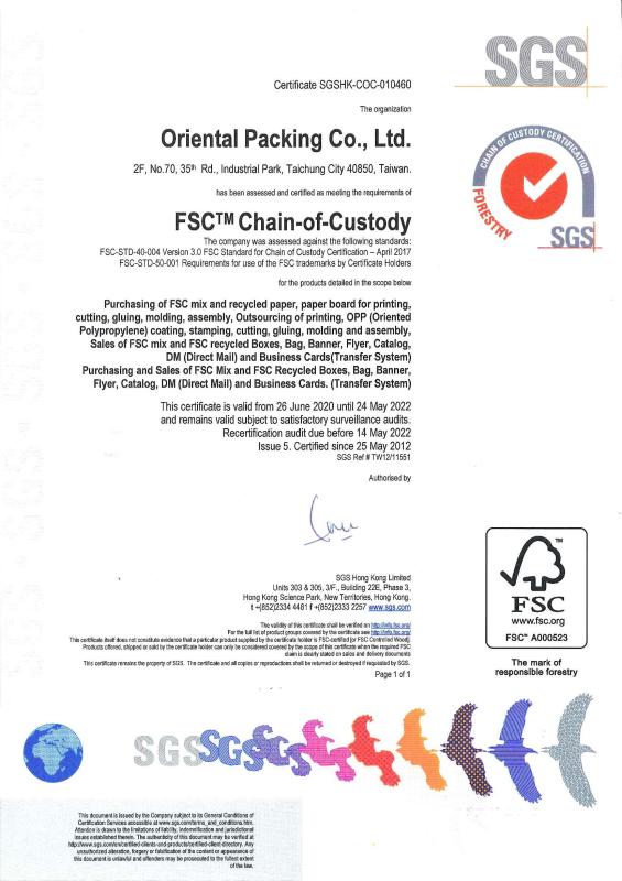 FSC - ORIENTAL PACKING CO., LTD.