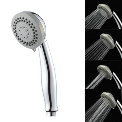 China Needle-free not easy to be blocked, easy to clean, household bathing, four-function chrome plated silicone water outlet, handheld shower for sale