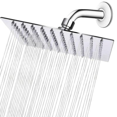 China Without Diverter High Pressure Bathroom Shower Head 304 Stainless Steel High Pressure 8 Inch Square Shower Head for sale